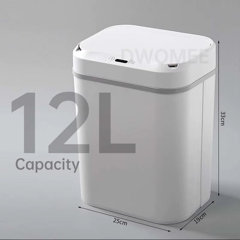 Motion Sensor Trashcan 12L Kitchen Trash Can Infrared Motion Sensor Smart Electric Touchless Touch Free Handsfree Garbage Bin