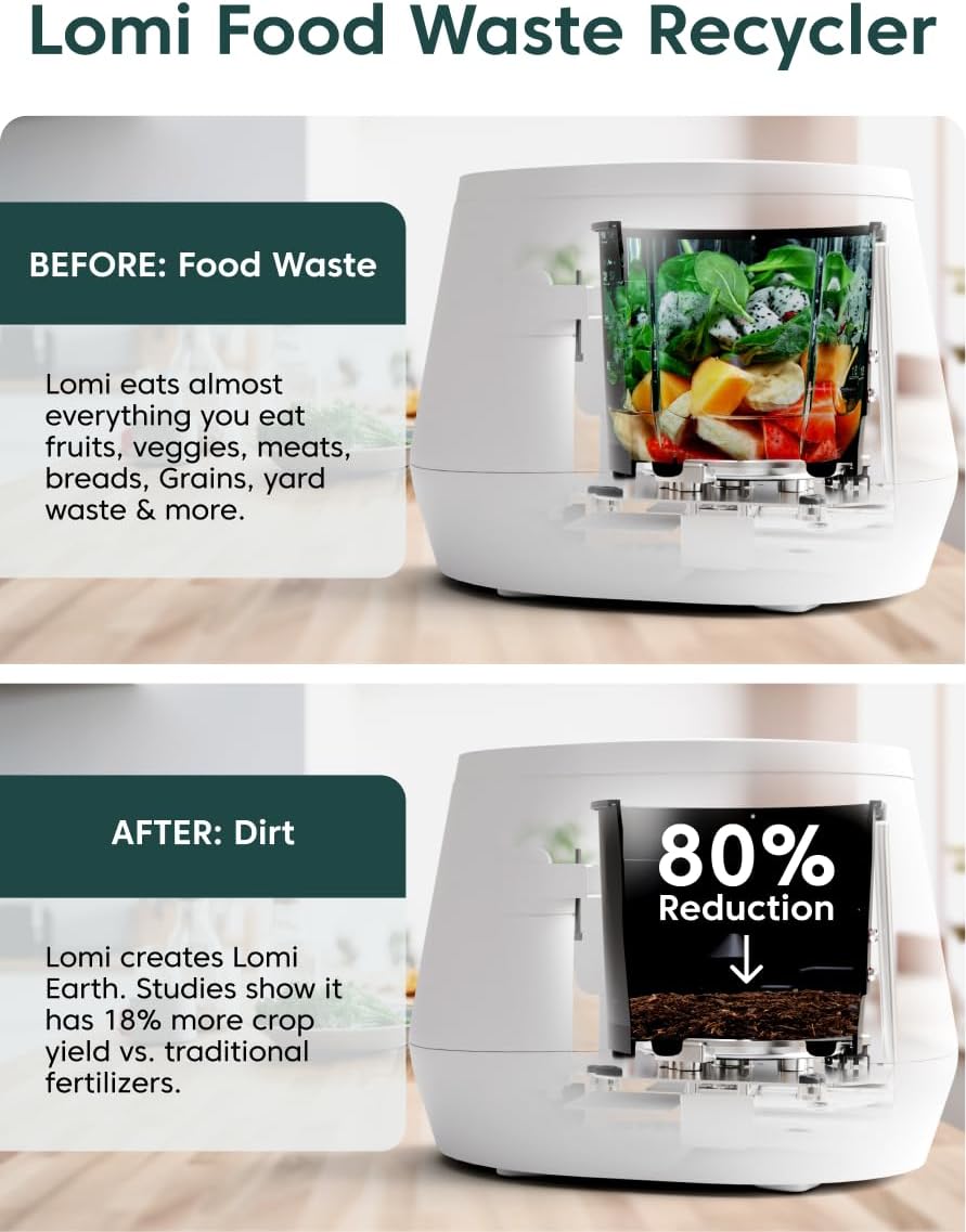 1 | World'S First Smart Waste™ Electric Kitchen Composter | Turn Waste into Natural Fertilizer with a Single Button | Odor Free | 3L Bucket (1.3)