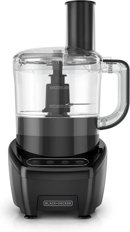 3-In-1 Food Processor and Chopper, 8 Cup Capacity, 450W Power with Attachments to Shred, Slice, Grind, and Puree, Stainless Steel Blades, FP4200BC