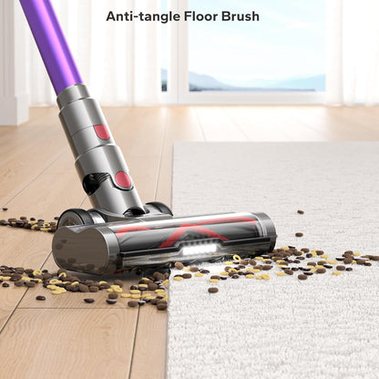 Cordless Vacuum Cleaner, 550W/45Kpa/70Mins Vacuum Cleaners with LED Screen, Wall Mount Charging, 1.6L Dust Cup, Anti-Tangle Cordless Vacuums, Rechargeable Stick Vacuum for Pet Hair/Carpet/Hard Floor