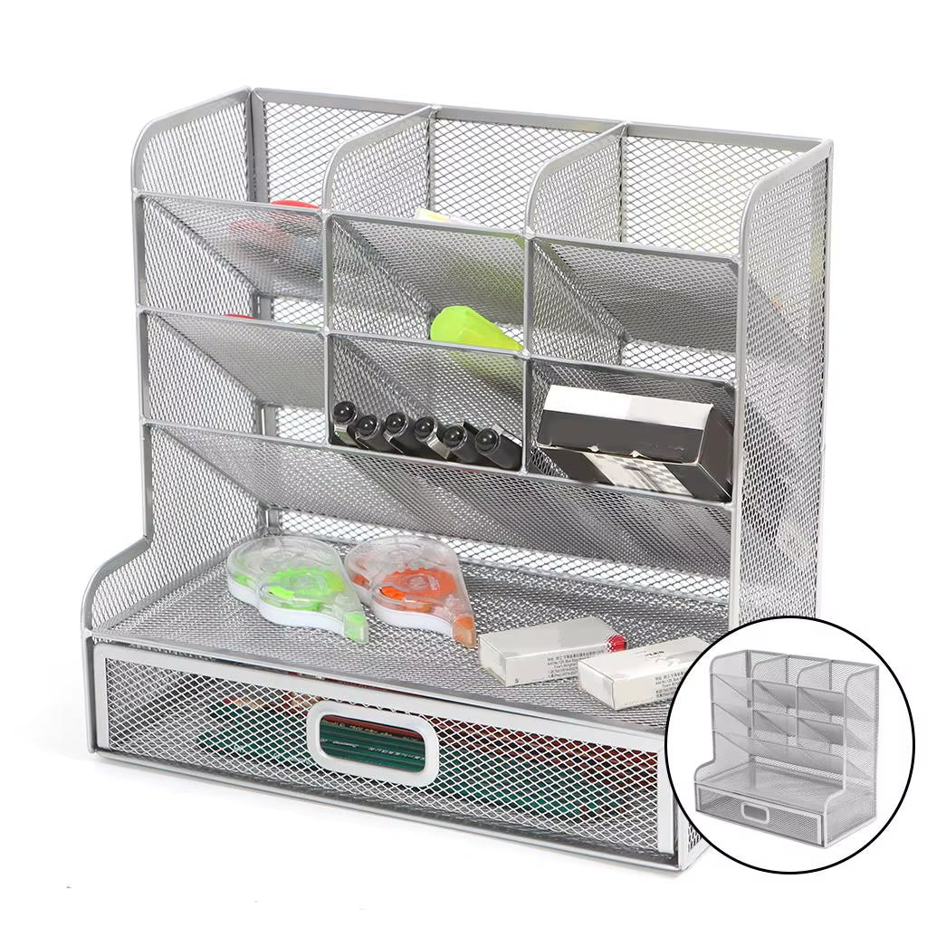 Pen Organizer, Desktop Storage Box Pencil Pen Holder for Stationary Desktop